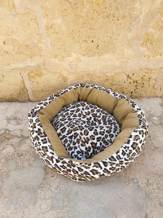 Cama perro leopardo - marrón beige