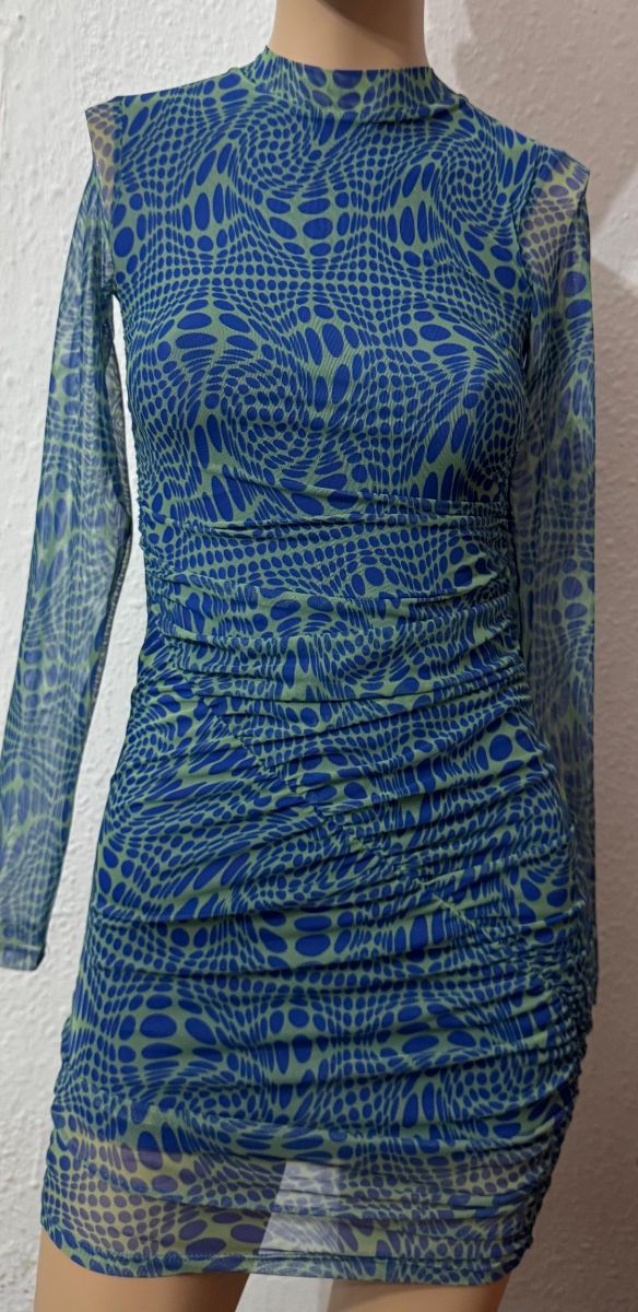 Vestido Pull&Bear XS - Azul/Verde