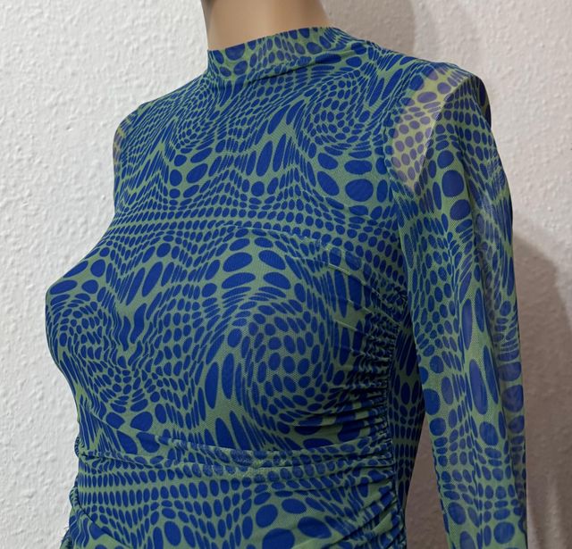 Vestido Pull&Bear XS - Azul/Verde