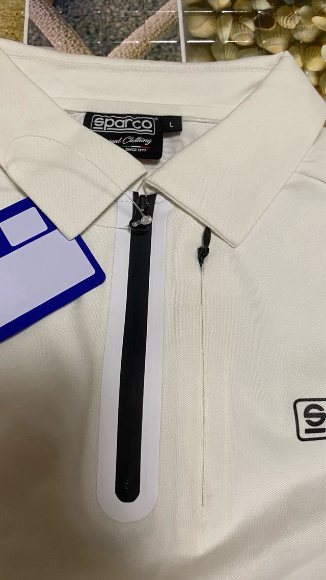 Polo Sparco Racing bianco