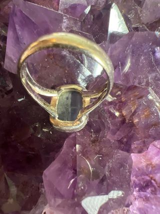 Anillo Cianita Azul Plata