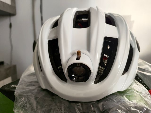 Casco bici Rockbros blanco Luz delantera Nuevo
