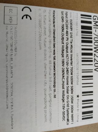 Microinversor solar 700w 230v