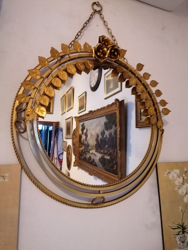 Espejo dorado años 50 - Retro