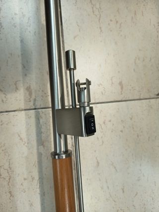 Lámpara de pie moderna - marrón y plata