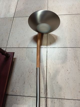 Lámpara de pie moderna - marrón y plata