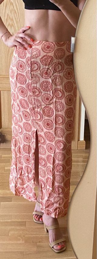 Falda larga estampada - Talla S