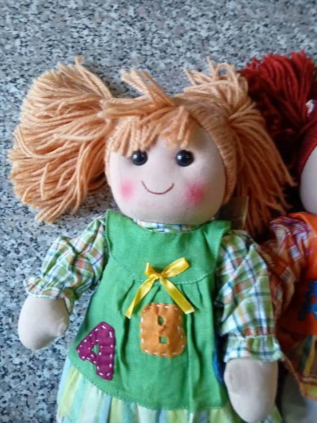 2 Bambole di stoffa vintage