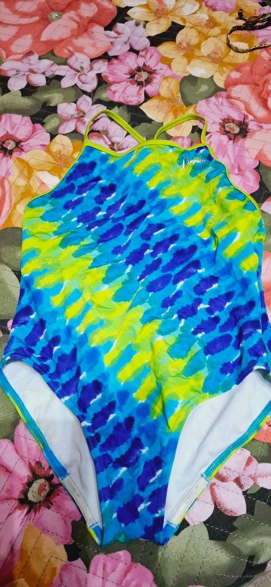 Costume intero Speedo bimba - azzurro e verde