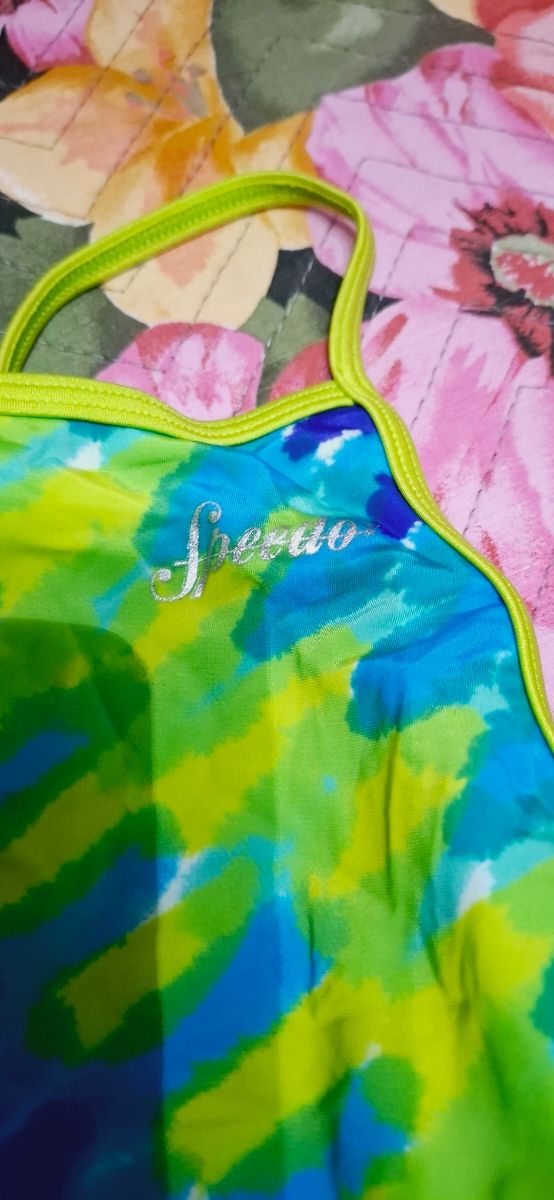 Costume intero Speedo bimba - azzurro e verde