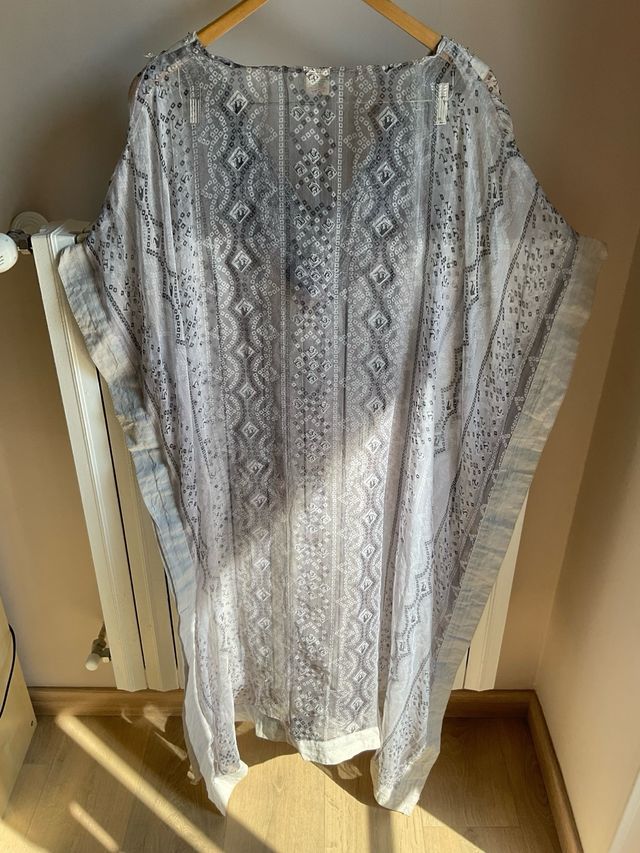 Caftano Grigio Perla fantasia Tg. Grandi