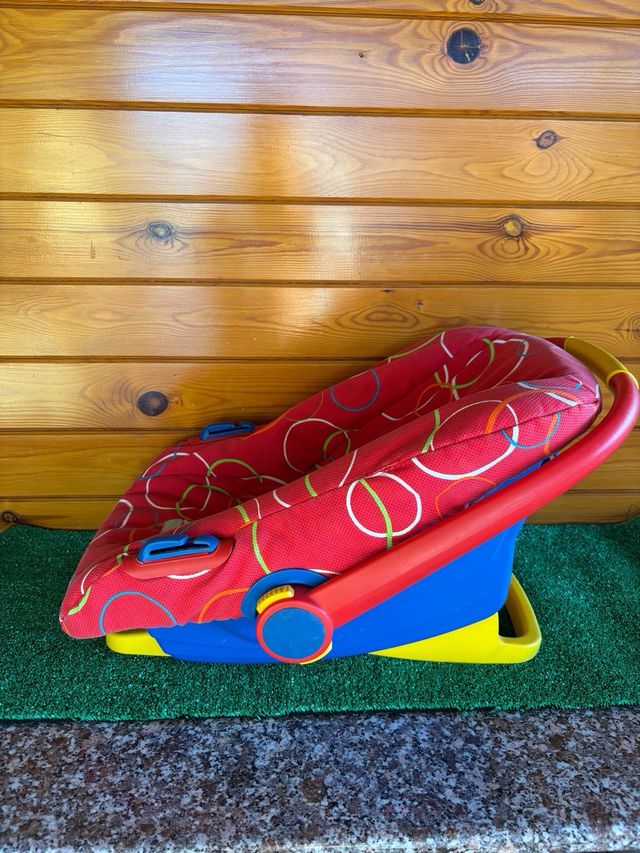 Sillita auto bebé - Rojo y Azul