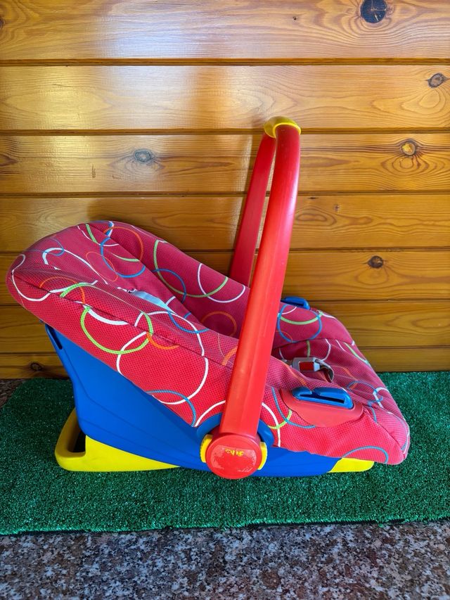 Sillita auto bebé - Rojo y Azul