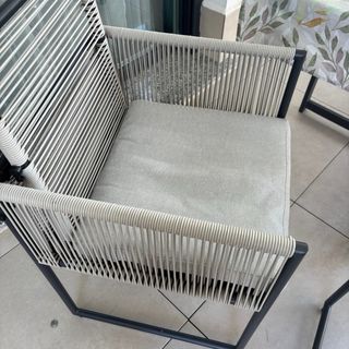 Mesa terraza cristal - 4 sillas