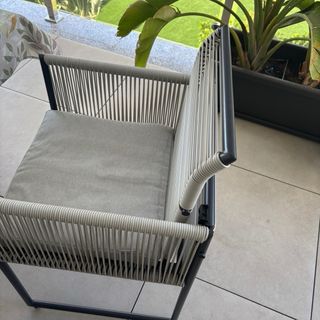 Mesa terraza cristal - 4 sillas