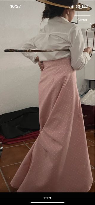 Falda amazona niña rosa - talla 6