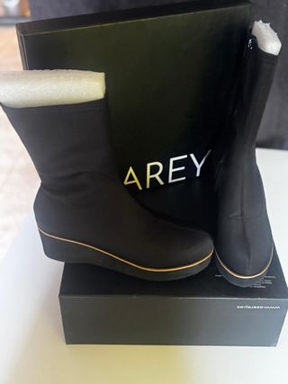 Botines AZAREY negros - cuña