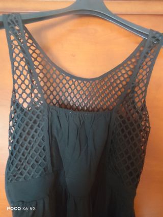 Top negro - Red de malla