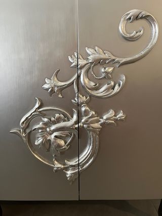 mueble auxiliar entrada plata