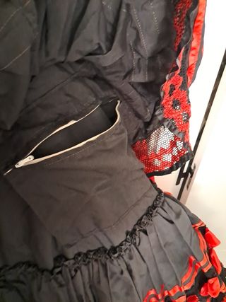Traje Flamenca Rojo-Negro