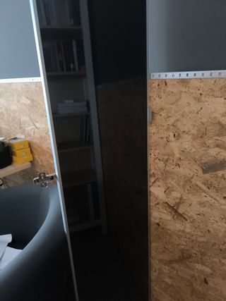 Puerta cristal Billy Morebo Ikea, blanca/negra