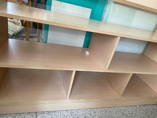 Mostrador tienda vintage madera-cristal