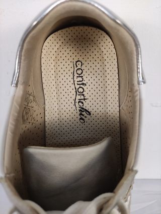 Sneakers sportive donna, argento-bianco