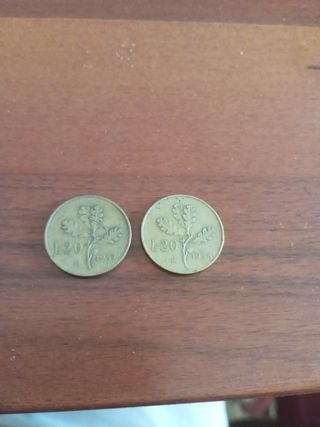 2 Monete 20 Lire 1957-1958