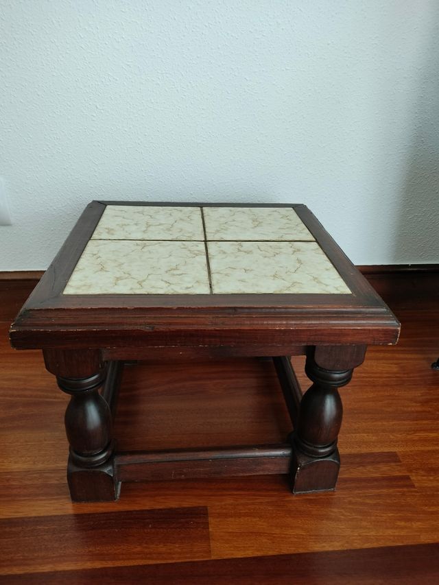 Mesilla auxiliar madera cerámica