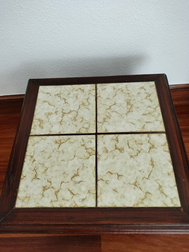 Mesilla auxiliar madera cerámica