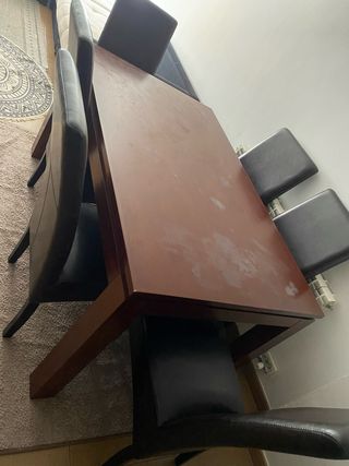 Mesa comedor 6 sillas madera