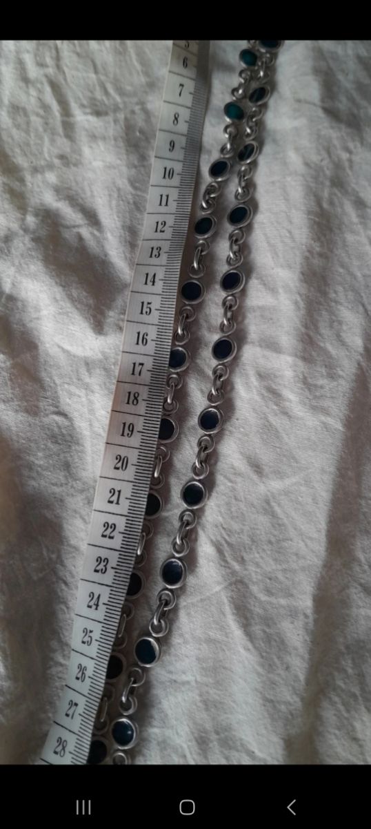 Collar plata piedras azules