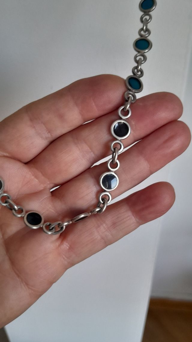 Collar plata piedras azules