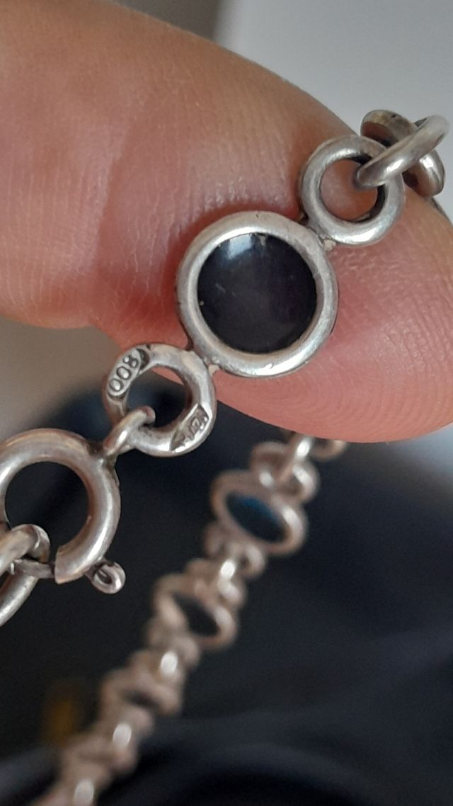 Collar plata piedras azules