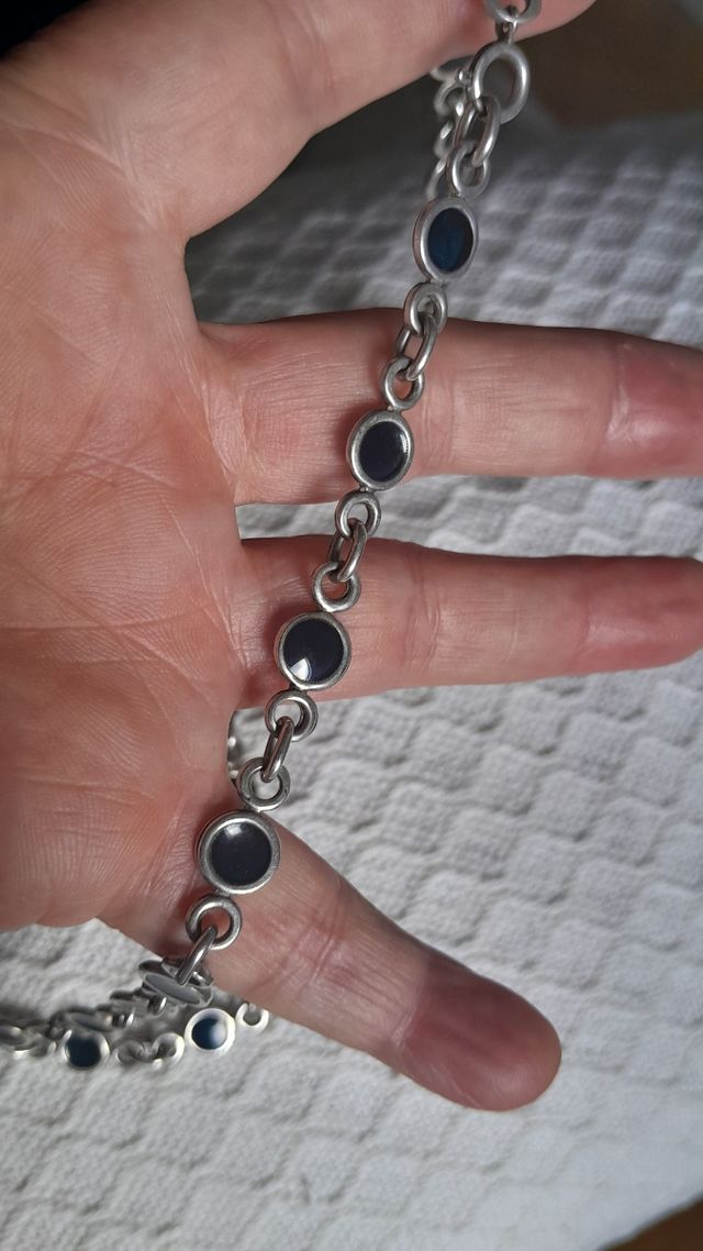 Collar plata piedras azules