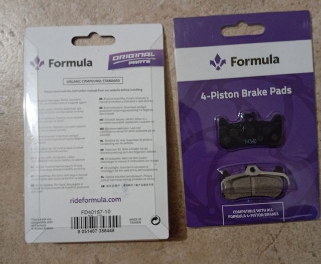 Pastiglie Freno Formula Cura 4 Pistoncini