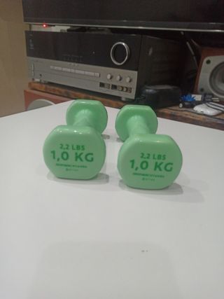 Pesas 1kg - Verdes - Fitness