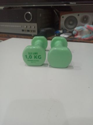 Pesas 1kg - Verdes - Fitness