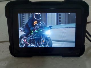 Pantalla moto 7" GPS CarPlay con 2 cámaras