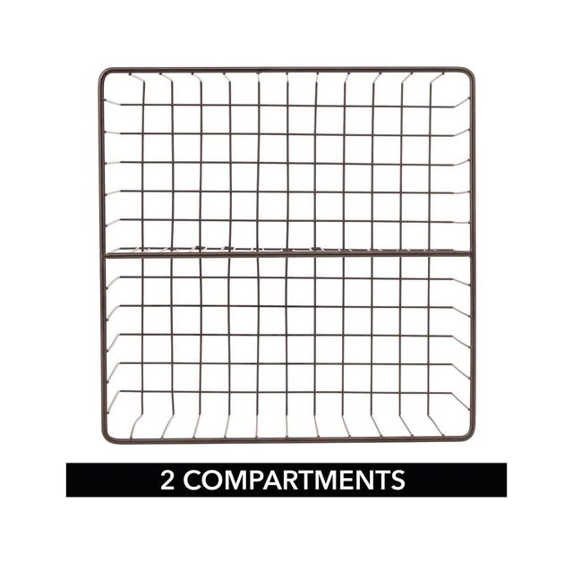 Caja de metal 2 compartimentos de mDesign