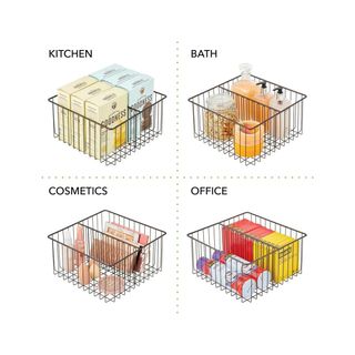 Caja de metal 2 compartimentos de mDesign