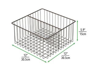 Caja de metal 2 compartimentos de mDesign