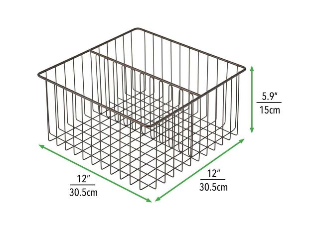 Caja de metal 2 compartimentos de mDesign