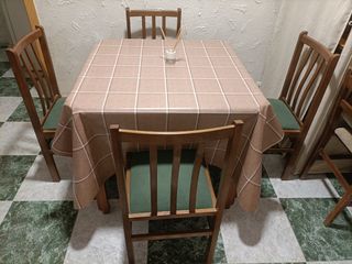 4 sillas vintage comedor madera