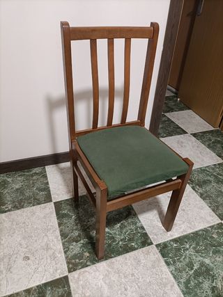 4 sillas vintage comedor madera