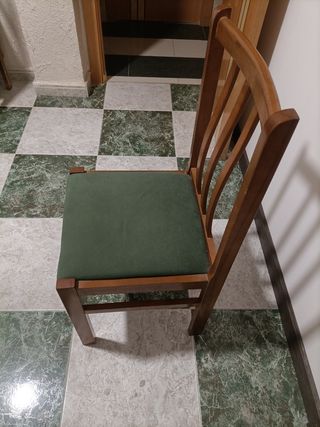 4 sillas vintage comedor madera