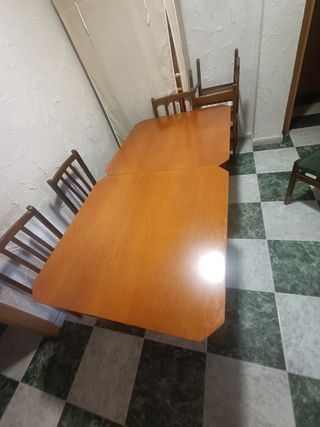 4 sillas vintage comedor madera