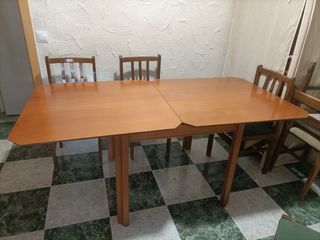4 sillas vintage comedor madera