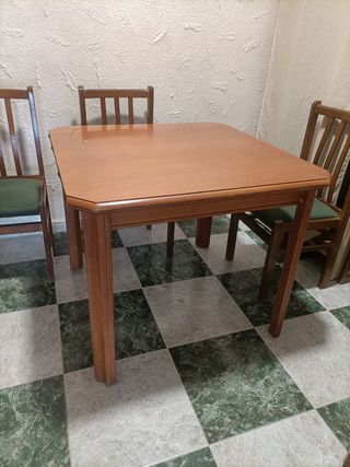 4 sillas vintage comedor madera