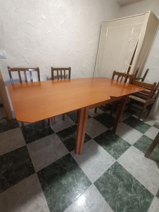 4 sillas vintage comedor madera